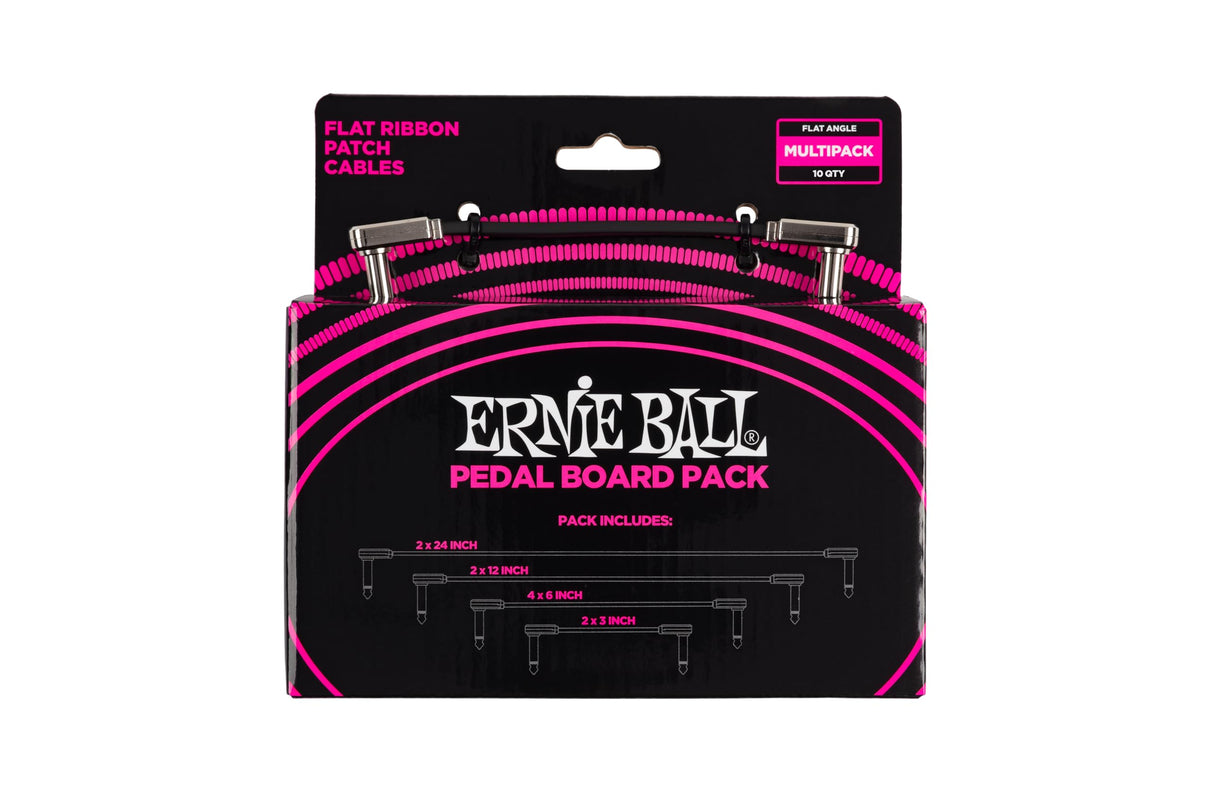 Ernie Ball - Cables de conexión planos para pedales, multipaquete