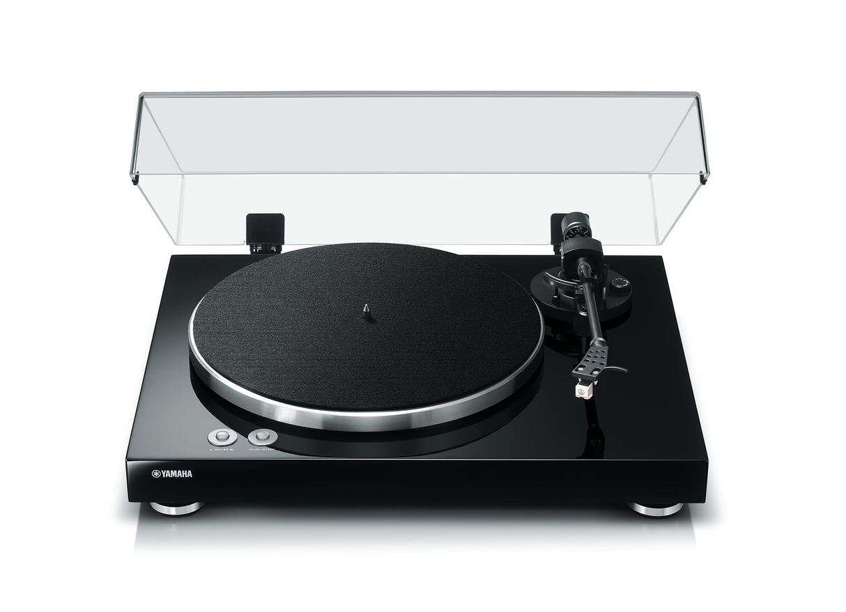 Yamaha TT-S303 Tocadiscos Hi-Fi con Correa para vinilos, preamplificador Integrado, Salida de línea y Phono conmutables, Negro