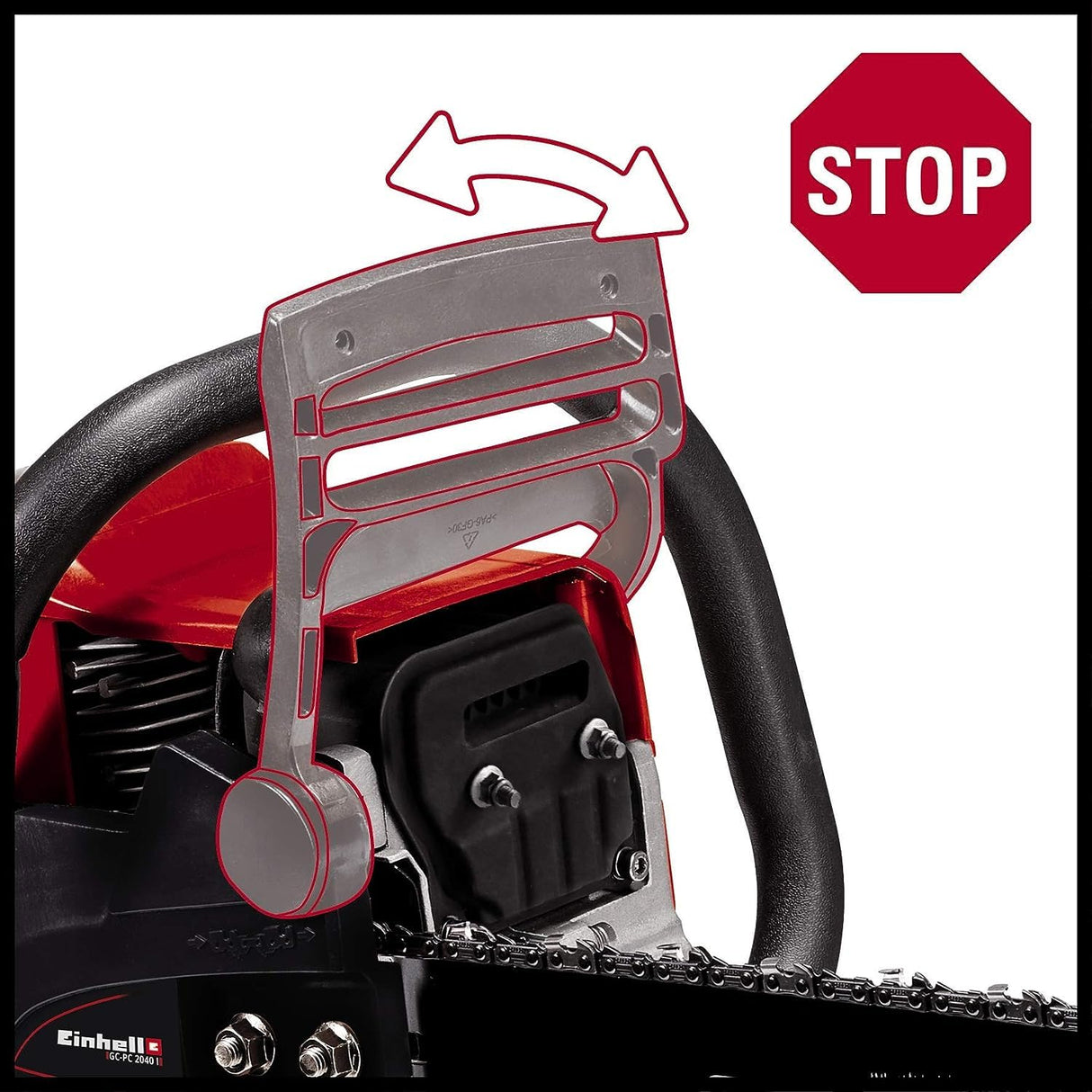 Einhell GC-PC 2040 I - Motosierra de gasolina (2000 W, longitud de corte: 39cm, velocidad de corte: 21m/s, 11500rpm, espada y cadena de calidad OREGON)(ref. 4501851)