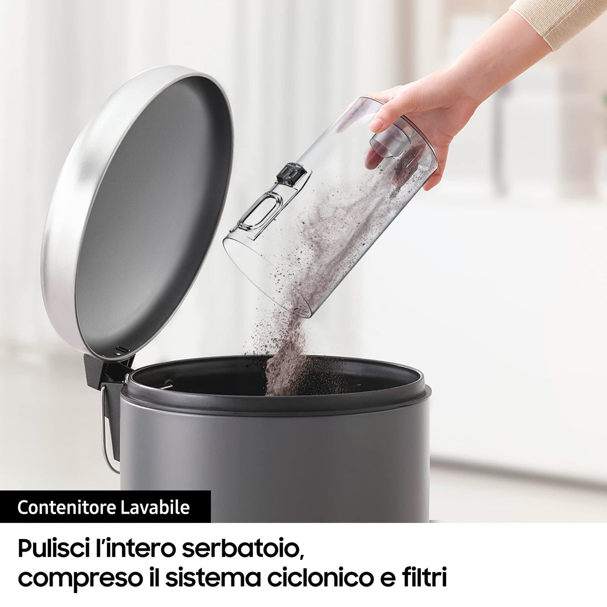 SAMSUNG Aspiradora inalámbrica Jet™ 60 Turbo VS15A6031R1/ET, sin Bolsa, Potencia 150 W, hasta 40 min de autonomía, Menta