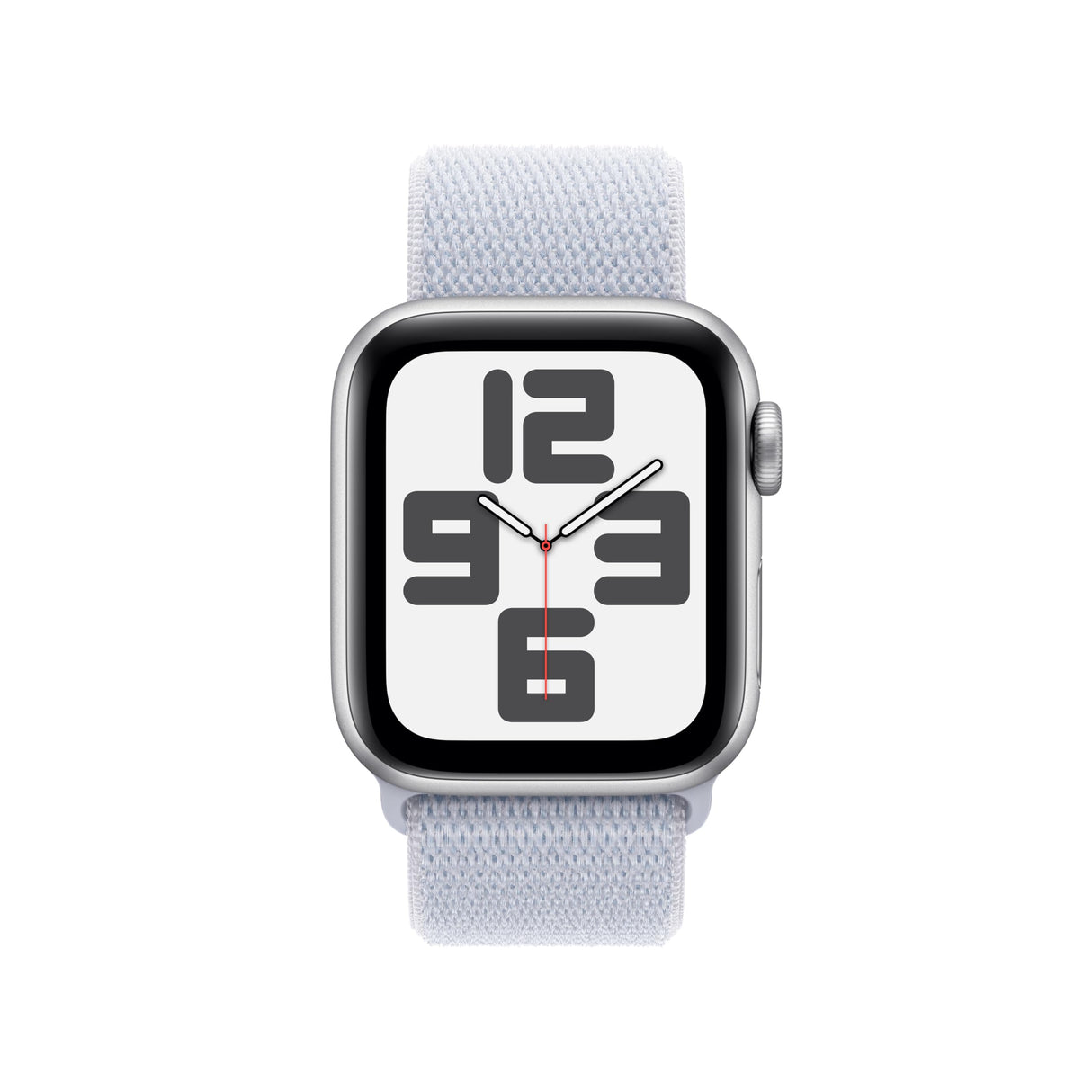 Apple Watch SE de 2.ª generación GPS Smartwatch con Caja de Aluminio en Plata de 40 mm y Correa Loop Deportiva Azul Nube. Monitores de entreno y sueño y Neutro en Carbono