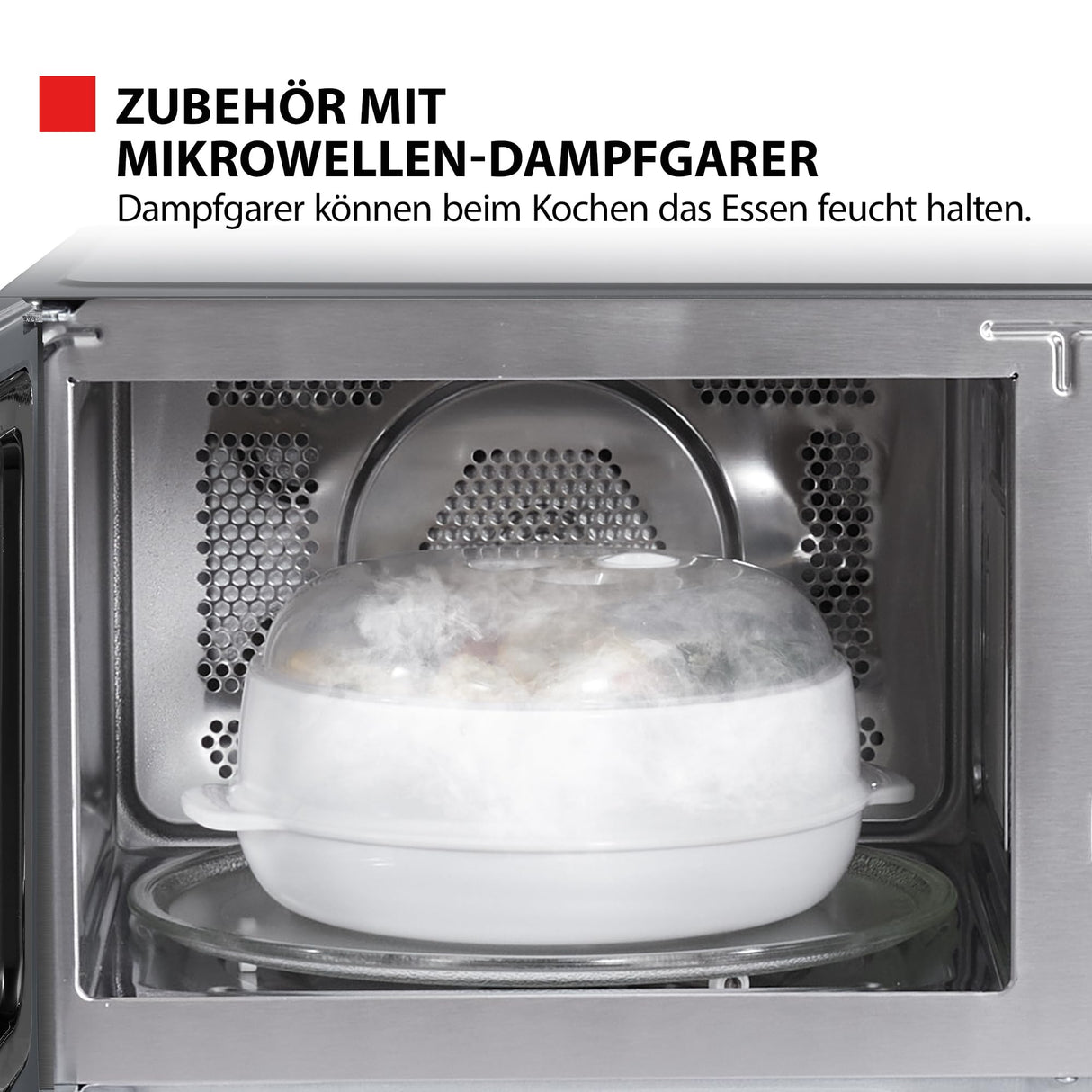 Toshiba Horno microondas 26L aire caliente combinado, 6 en 1 900 W con cocina de vapor en gris Morandi, 6 programas 10 niveles de potencia, 10 menús automáticos, MW3-AC26PFI(MG)
