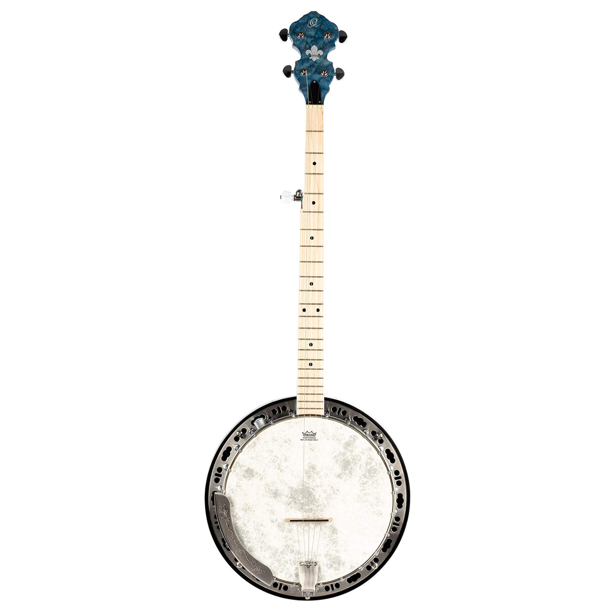 ORTEGA Falcon Series Banjo - Azul Transparente + Funda, OBJE400TBL