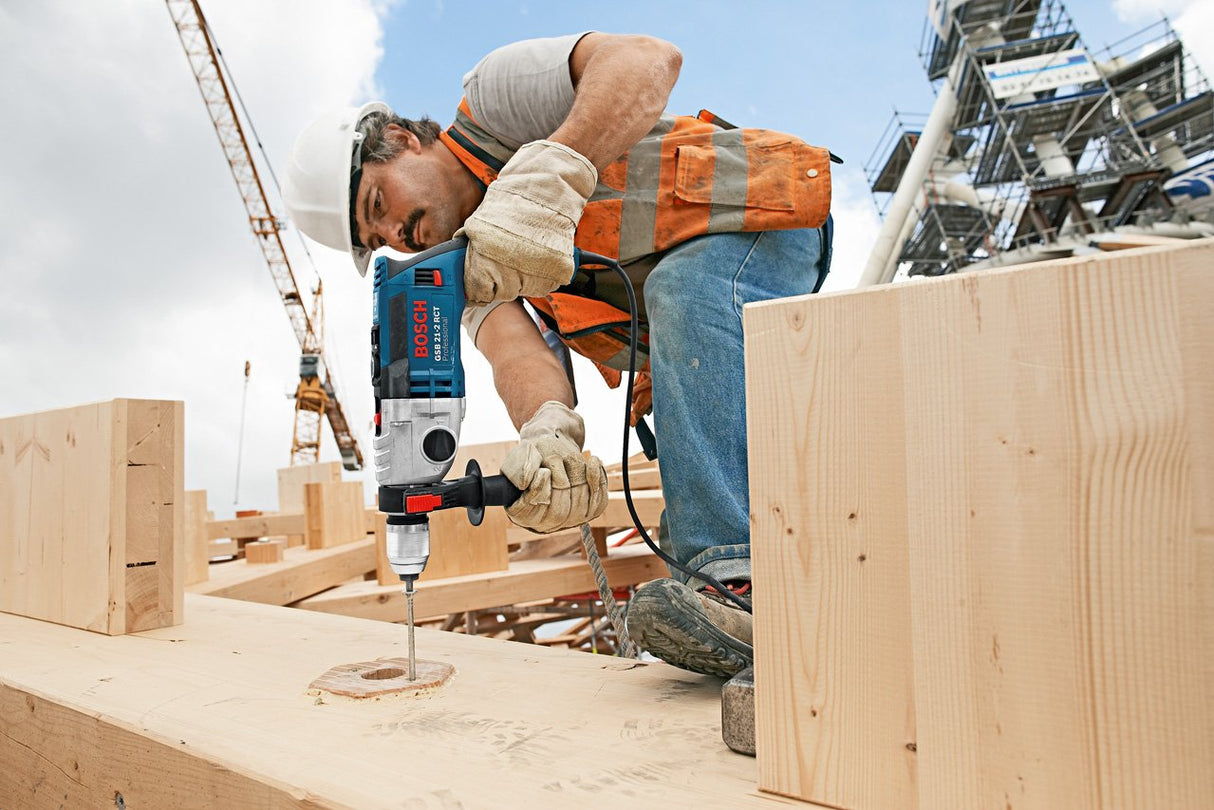 Bosch Professional GSB 21-2 RCT - Taladro percutor (1300 W, 2 velocidades, max perforación hormigón 22 mm, en maletín)