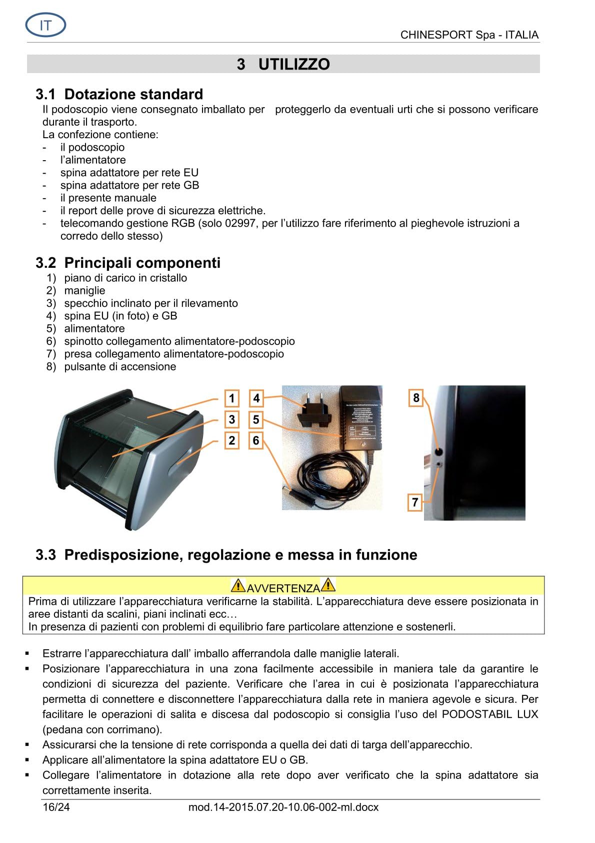 Chinesport - LED de podoscopio