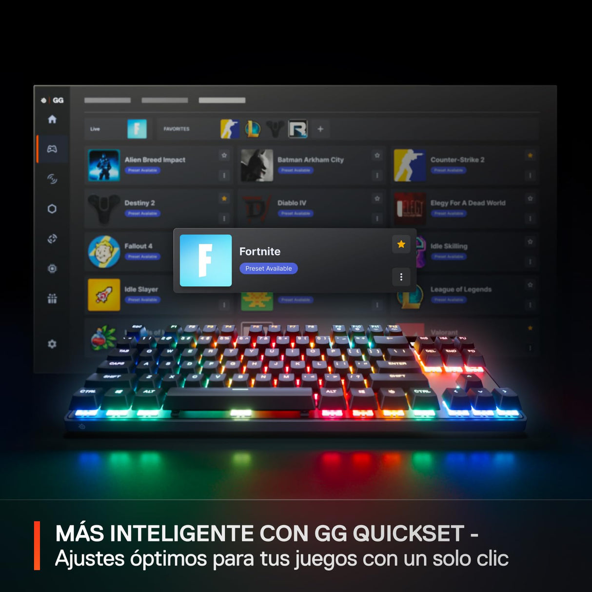 SteelSeries Apex Pro TKL Gen 3 - Teclado Mecanico Gaming - HyperMagnetic Interruptores OmniPoint 3.0 - Accionamiento Ajustable - Rapid Trigger - Preajustes - Rapid Tap - RGB - OLED - UK QWERTY