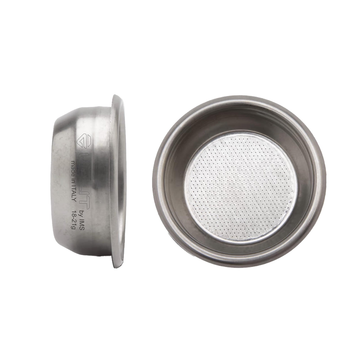 LELIT Portafiltro de 2 Vías LELIT58 - Pico Doble - Incluye Filtros de Acero Inoxidable - Mango de Madera - PLA582B - Plata/Madera de Nogal Negro