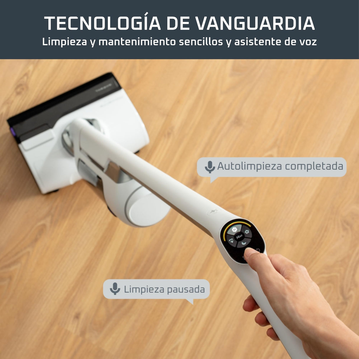 Rowenta X-Clean 10, Fregona Eléctrica Sin Cable con Tecnología Wet & Dry, Autolimpieza y Secado Automático, tecnología Dual Edge, gran autonomía y pantalla LED, incluye filtro adicional, YY5785FE