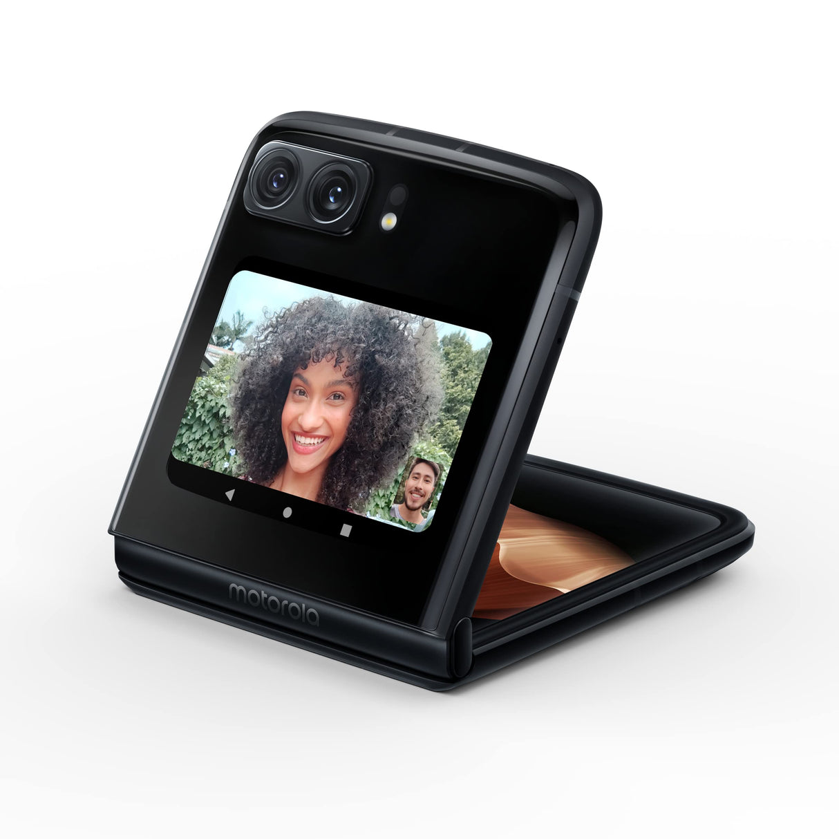 Motorola RAZR 2022, 8/256 GB, Qualcomm Snapdragon 8+, Cámara OIS 50 MP, Pantallas FHD y OLED de 6,7" de visualización rápida y Vista Flexible, Diseño Plegable, Android 12, 5G, eSIM, Negro Satinado