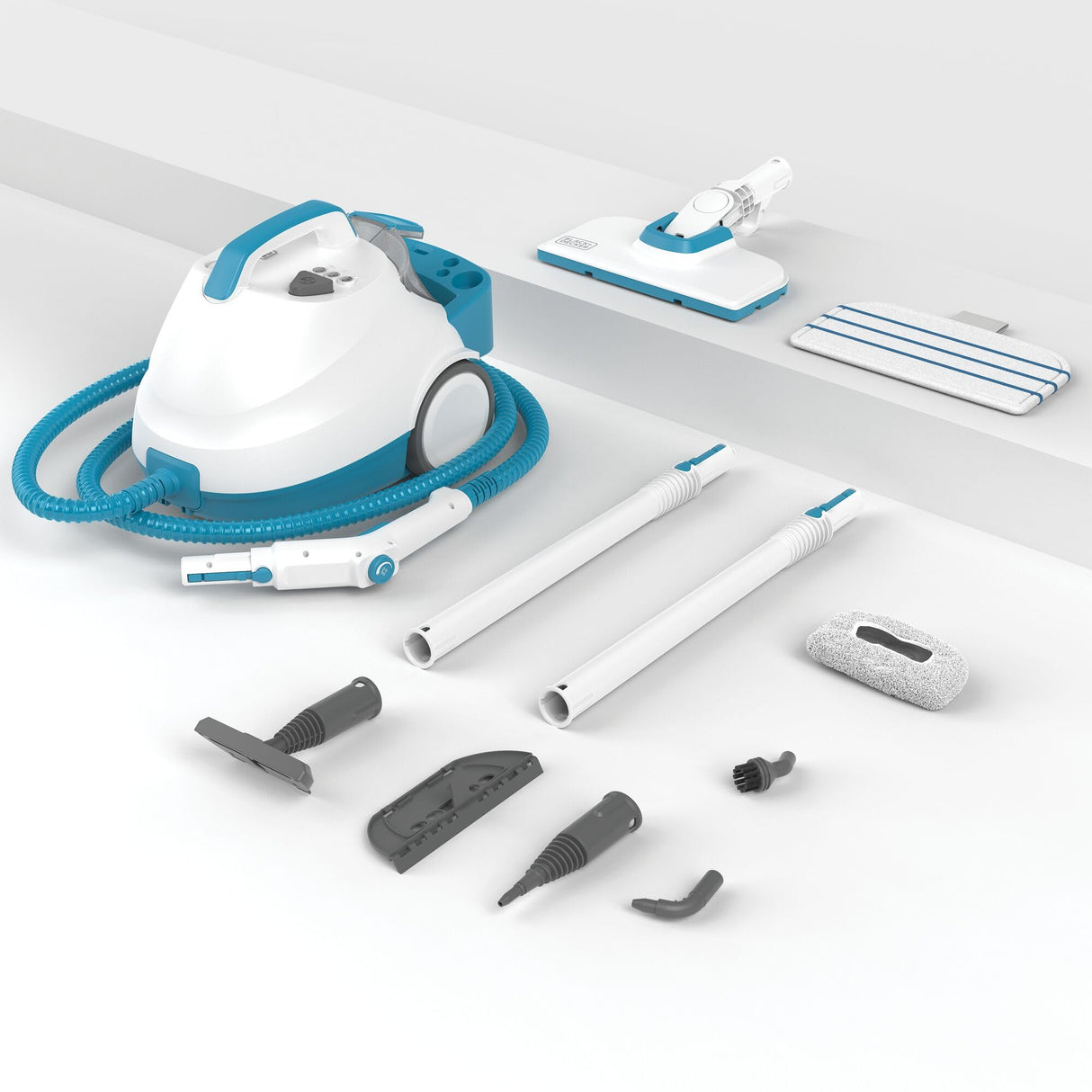 BLACK+DECKER Mopa a Vapor Presurizada, 2000W, Incluye 8 accesorios, BHSMP2008-QS