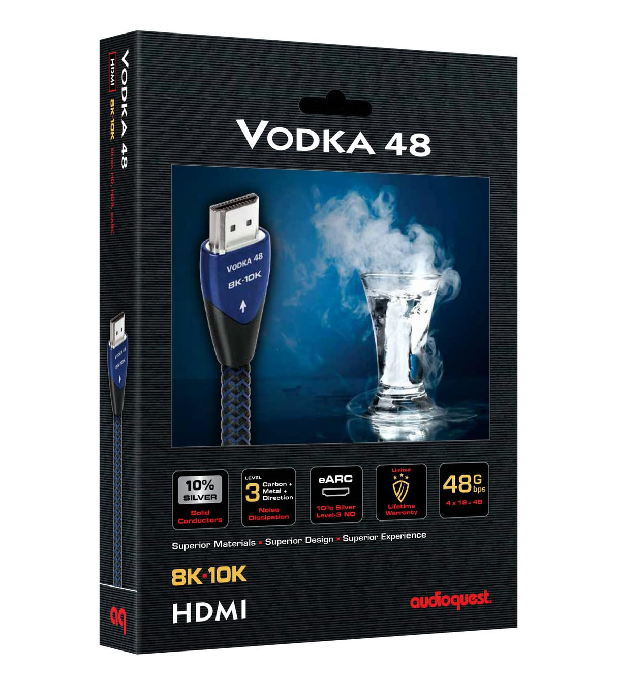 AudioQuest Vodka - Cable HDMI (1,5 m, 8K-10K, 48 Gbps)
