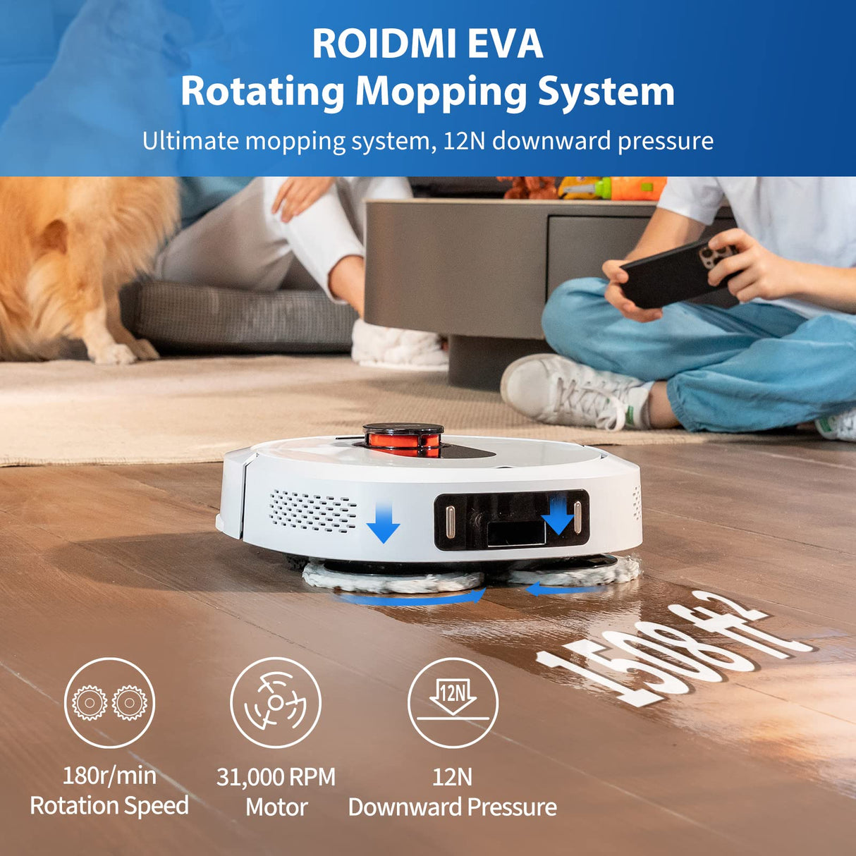 ROIDMI Eva Base Cleaning Robot (Blanco)