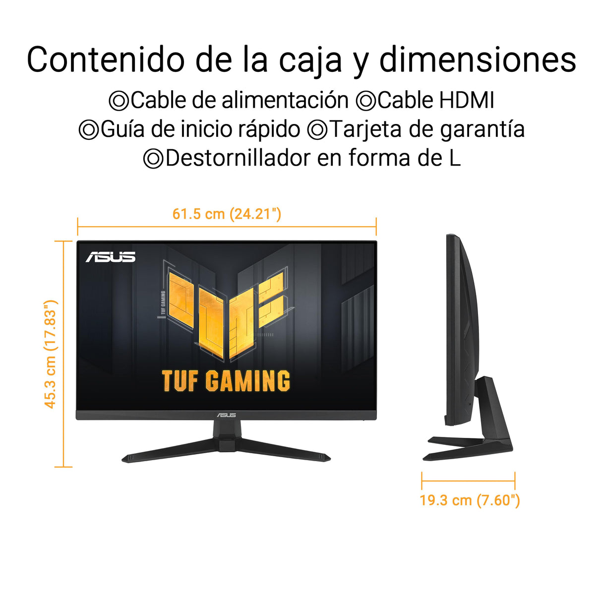 ASUS TUF Gaming VG249QE5A Monitor Gaming de 23.8", Full HD (1920 x 1080), overclocking a 146 Hz, IPS, ELMB Sync, MPRT de 1 ms, Altavoces estéreo, Variable Overdrive, DisplayWidget Center