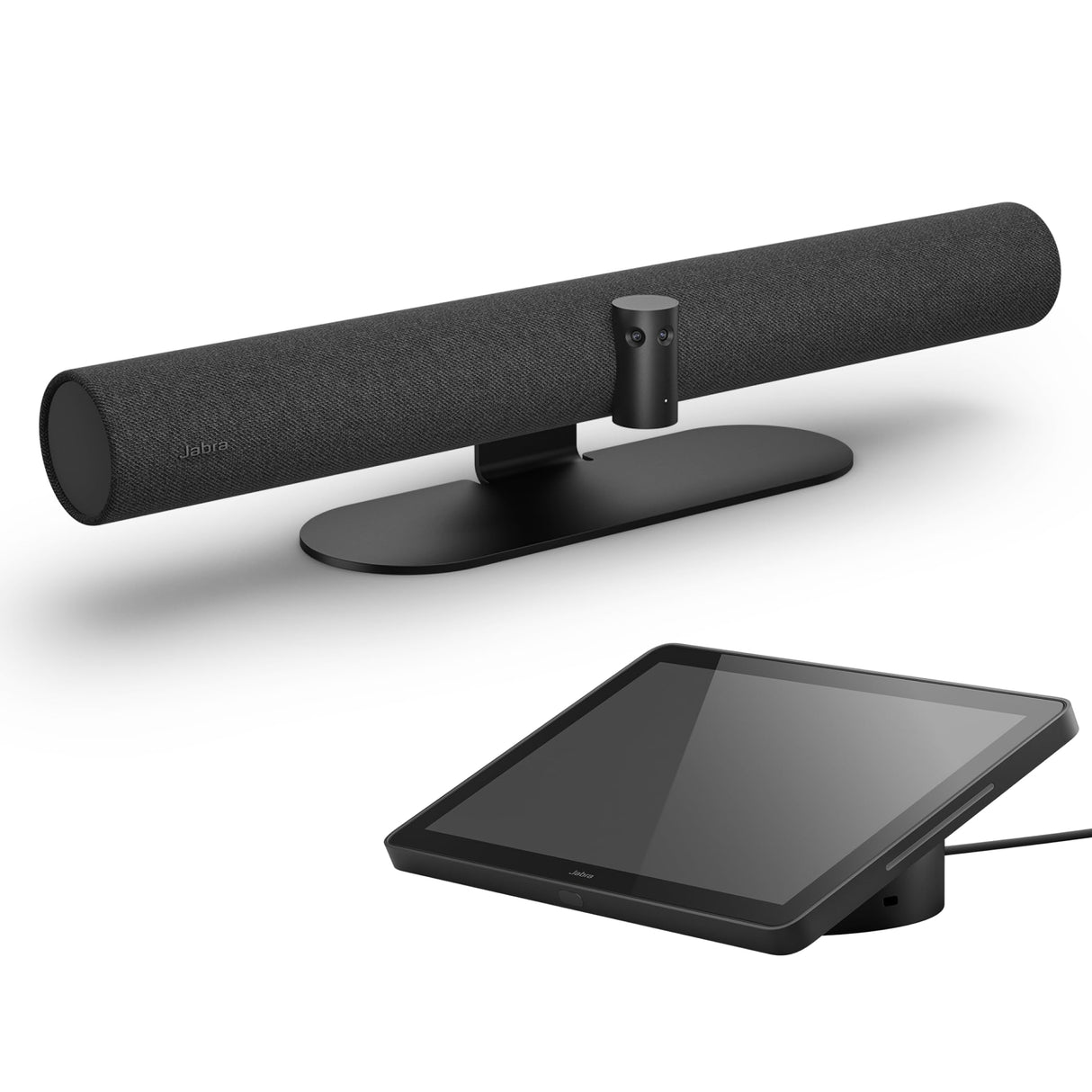 Jabra PanaCast 50 Video Bar System UC - Barra de Camara videoconferencia Todo en uno para Salas de reuniones Medianas, Tableta con Pantalla táctil incluida, Campo de visión de 180 Grados - Negro