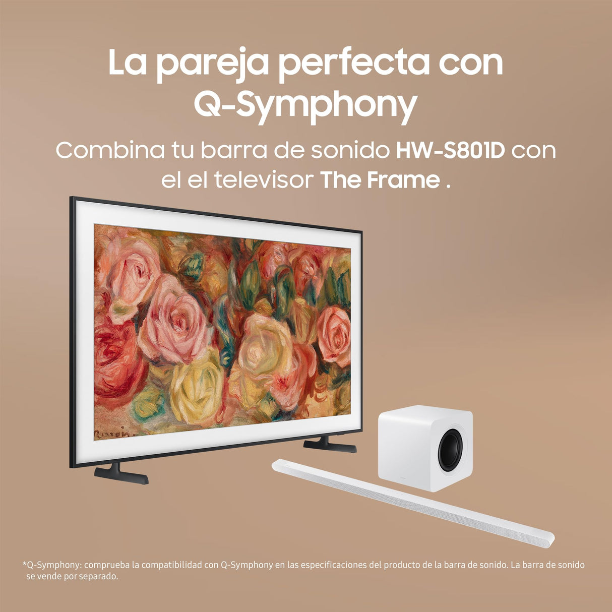 SAMSUNG Barra de Sonido HW-S801D/ZF - Ultra Slim Design; Wireless Dolby Atmos®; 9 Altavoces, 3 Canales, 1 subwoofer y 2 Canales Superiores con Q-Symphony