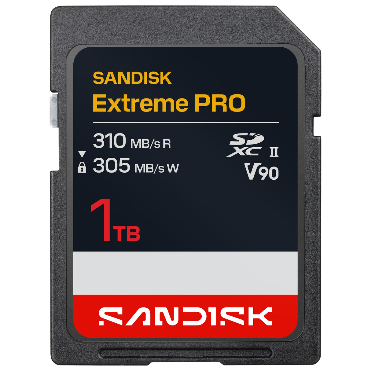 SANDISK Extreme Pro SD UHS-II V90 Tarjeta 1 TB (velocidades de Lectura de hasta 310 MB/s, Velocidades de Escritura de hasta 305 MB/s, Funciona con cámaras réflex y sin Espejo)