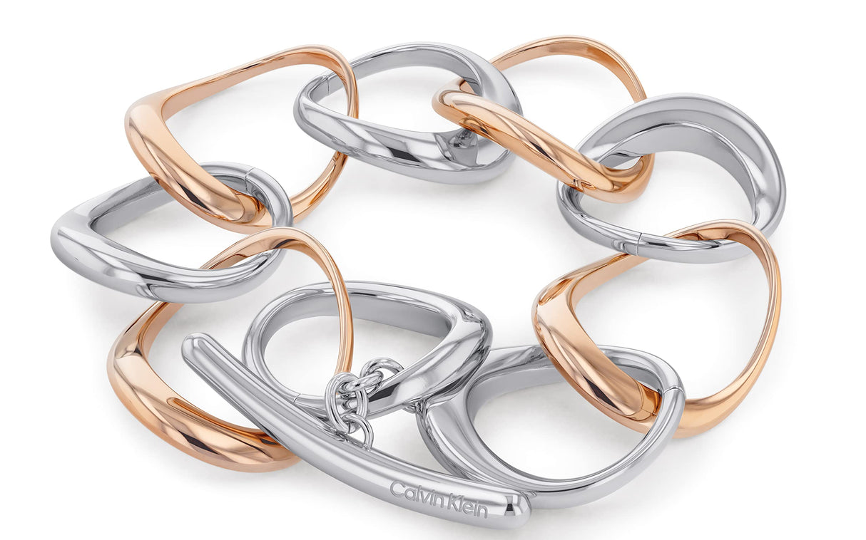 Calvin Klein Brazalete de eslabón para Mujer Colección WARPED RINGS - 35000007