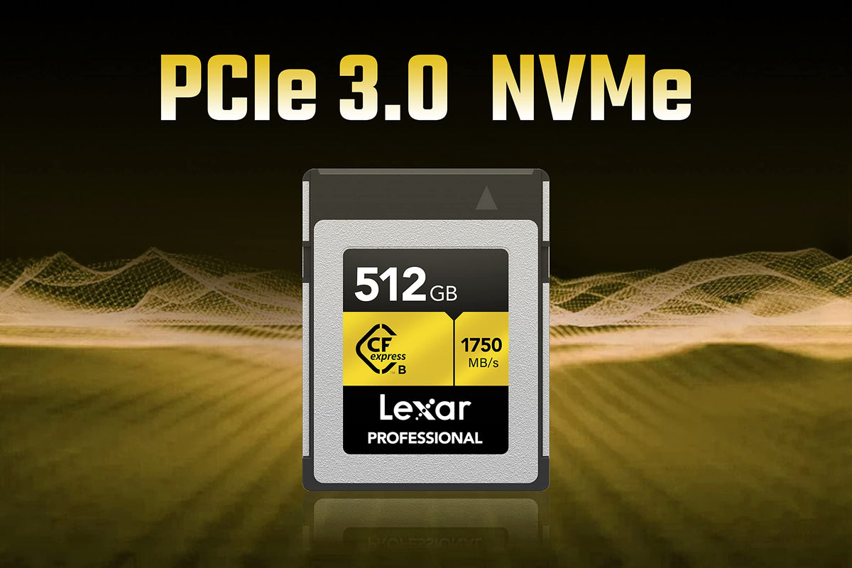 Lexar Professional 512GB CFexpress Tarjeta, Type B Tarjeta CF, hasta 1750 MB/s de Lectura, Adopte PCIe 3.0 y NVMe, Tarjeta de Memoria para fotógrafo Profesional, videógrafo (LCXEXPR512G-RNENG)