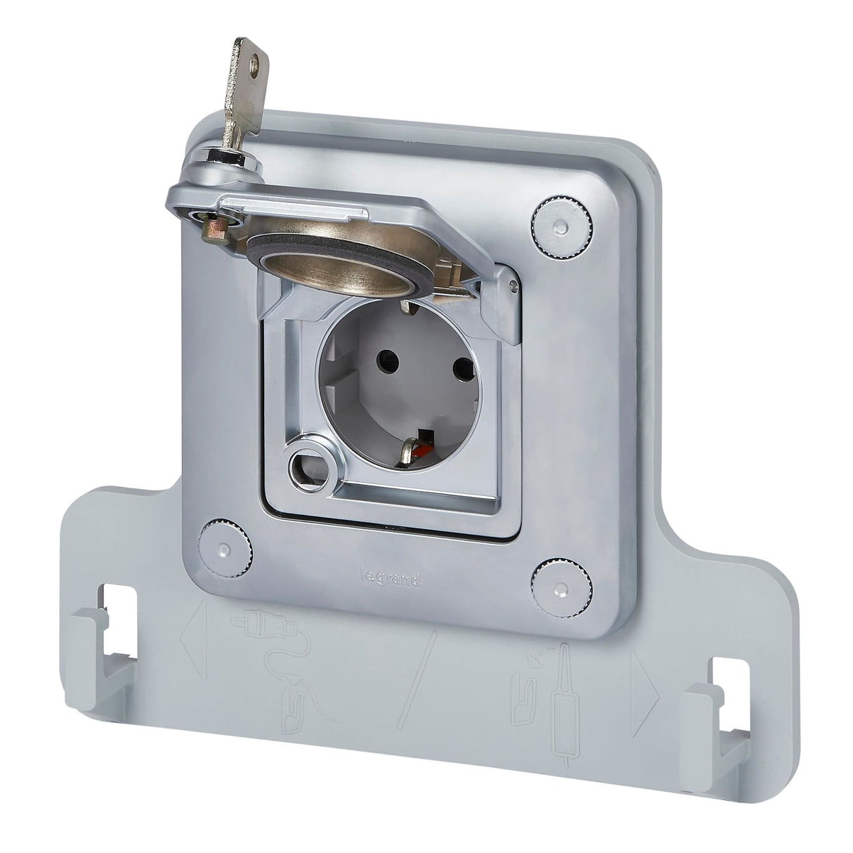 Toma de empotrarrecarga vehiculo electrico Legrand 077857 2P+TT Green UP 3.2 kVA