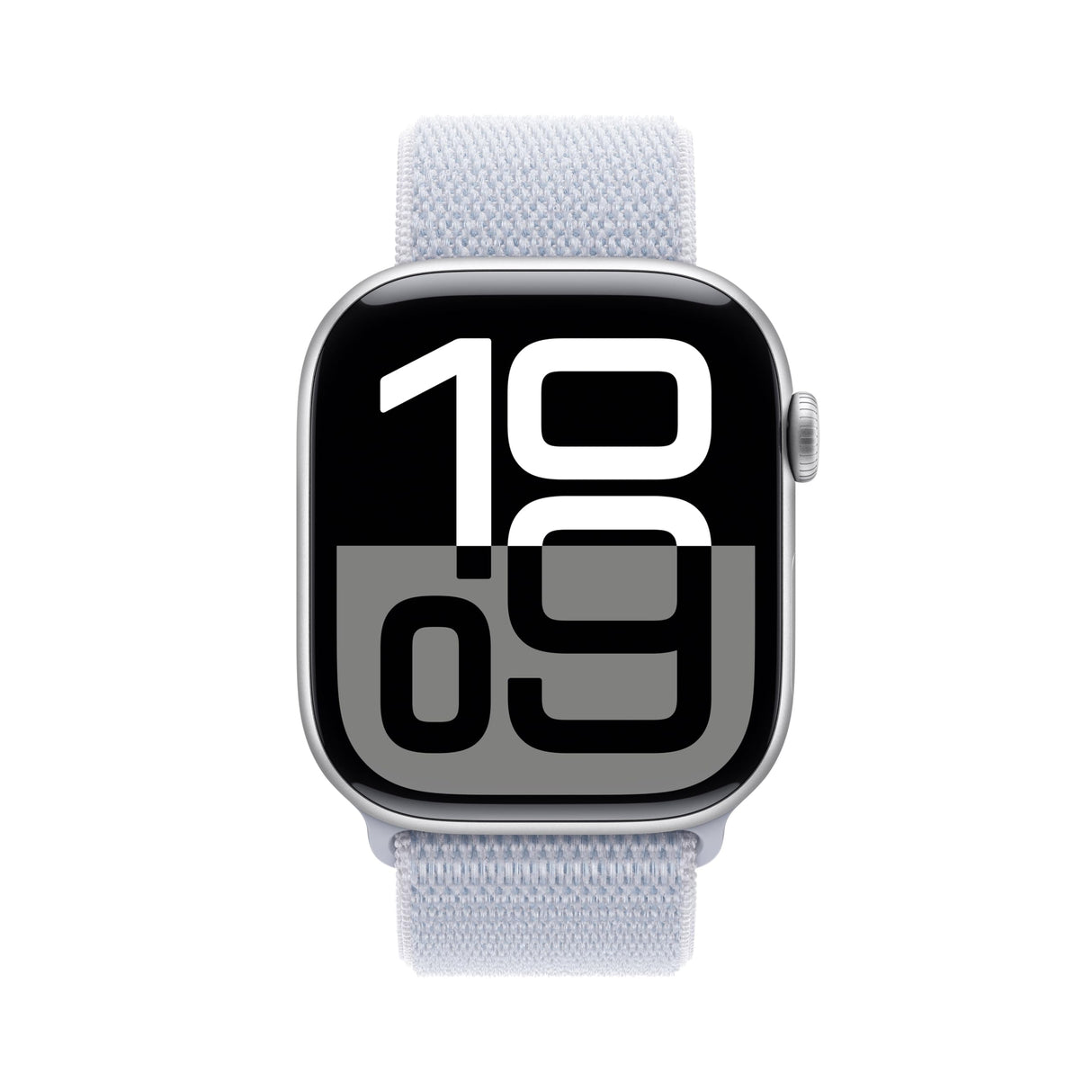 Apple Watch Series 10 GPS Smartwatch con Caja de Aluminio Plata de 46 mm y Correa Loop Deportiva Azul Nube - Talla única. Monitor de entreno, App ECG y Neutro en Carbono