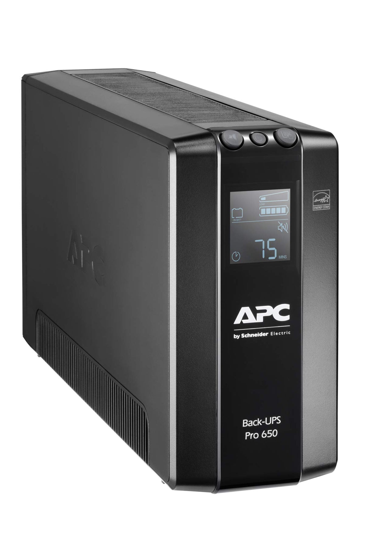 APC – Back UPS PRO by Schneider Electric - BR650MI - UPS 650VA (6 salidas IEC, Interfaz LCD, 1 GB de protección de la línea de datos)