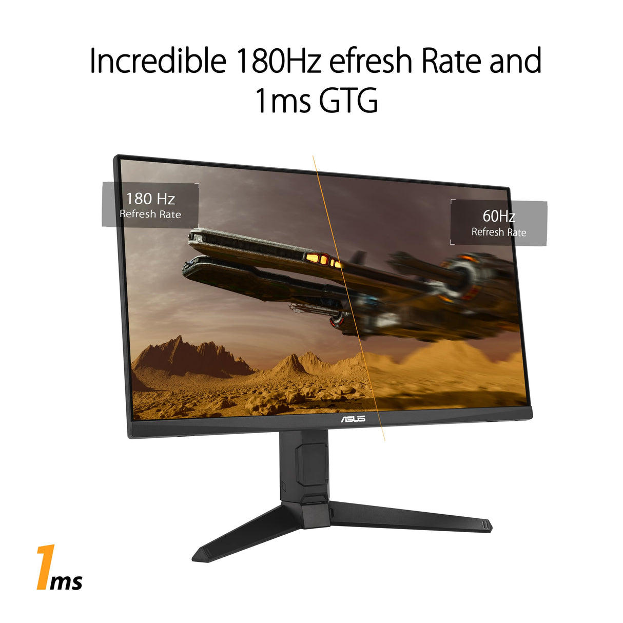 ASUS TUF Gaming VG249QL3A - Monitor Gaming de 24", Full HD, 180 Hz, Fast IPS, ELMB, 1 ms, FreeSync, Compatible con G-Sync, Variable Overdrive, 99% sRGB, Altura Regulable