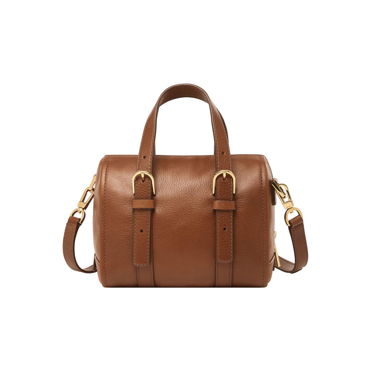 Fossil Carlie, Satchel para Mujer, marrón, 19 cm L x 12.1 cm W x 17.1 cm H