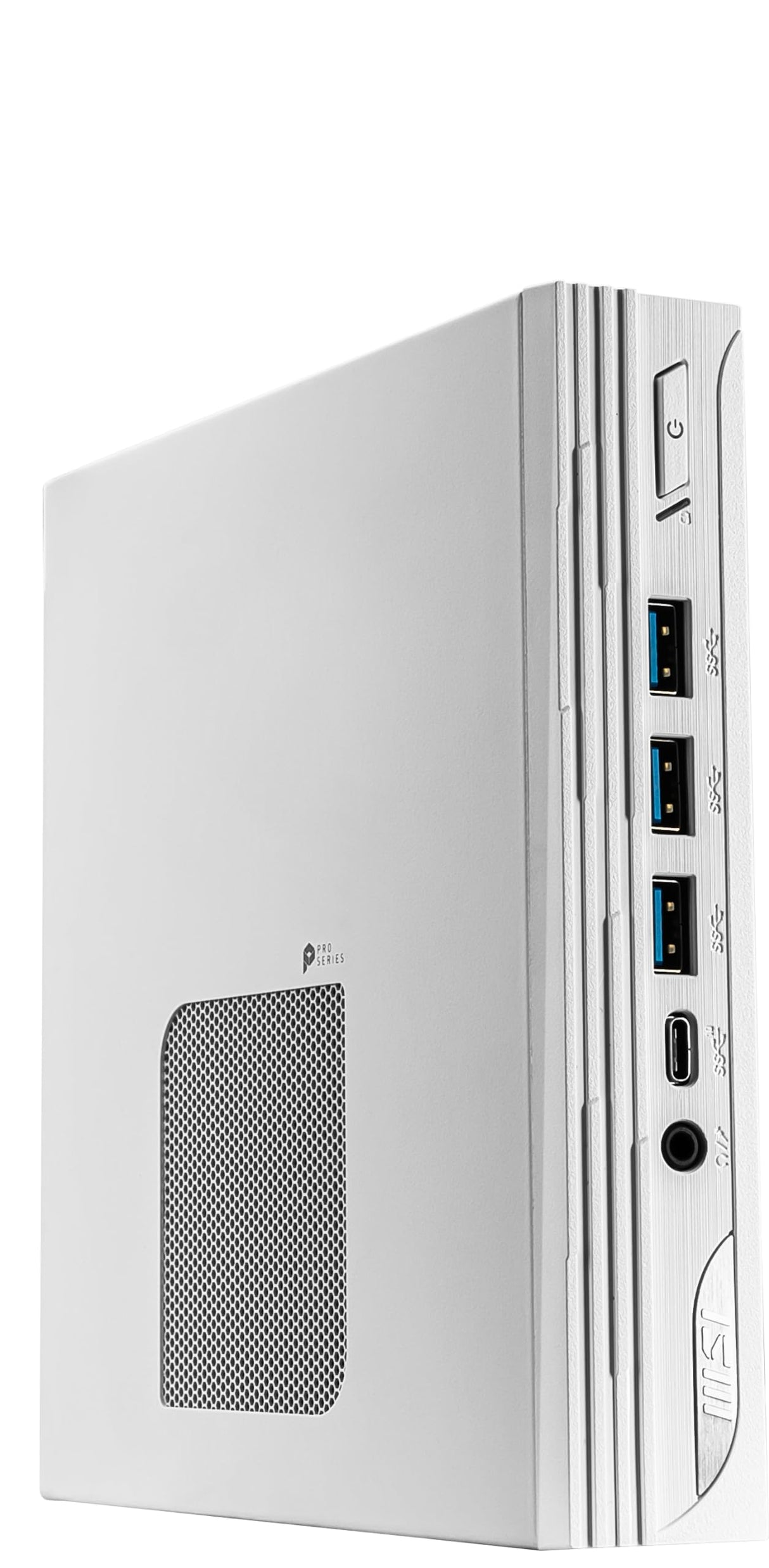 MSI PRO DP10 13M-003EU Mini PC (SFF)-Intel Core i7-1360P CPU, 16GB DDR4 Memoria, 1TB M.2 SSD Storage, Quad Display (Thunderbolt 4,HDMI 2.0b,DP 1.4,VGA), Wi-Fi 6E, Bluetooth 5.3-Blanco, Windows 11 Pro