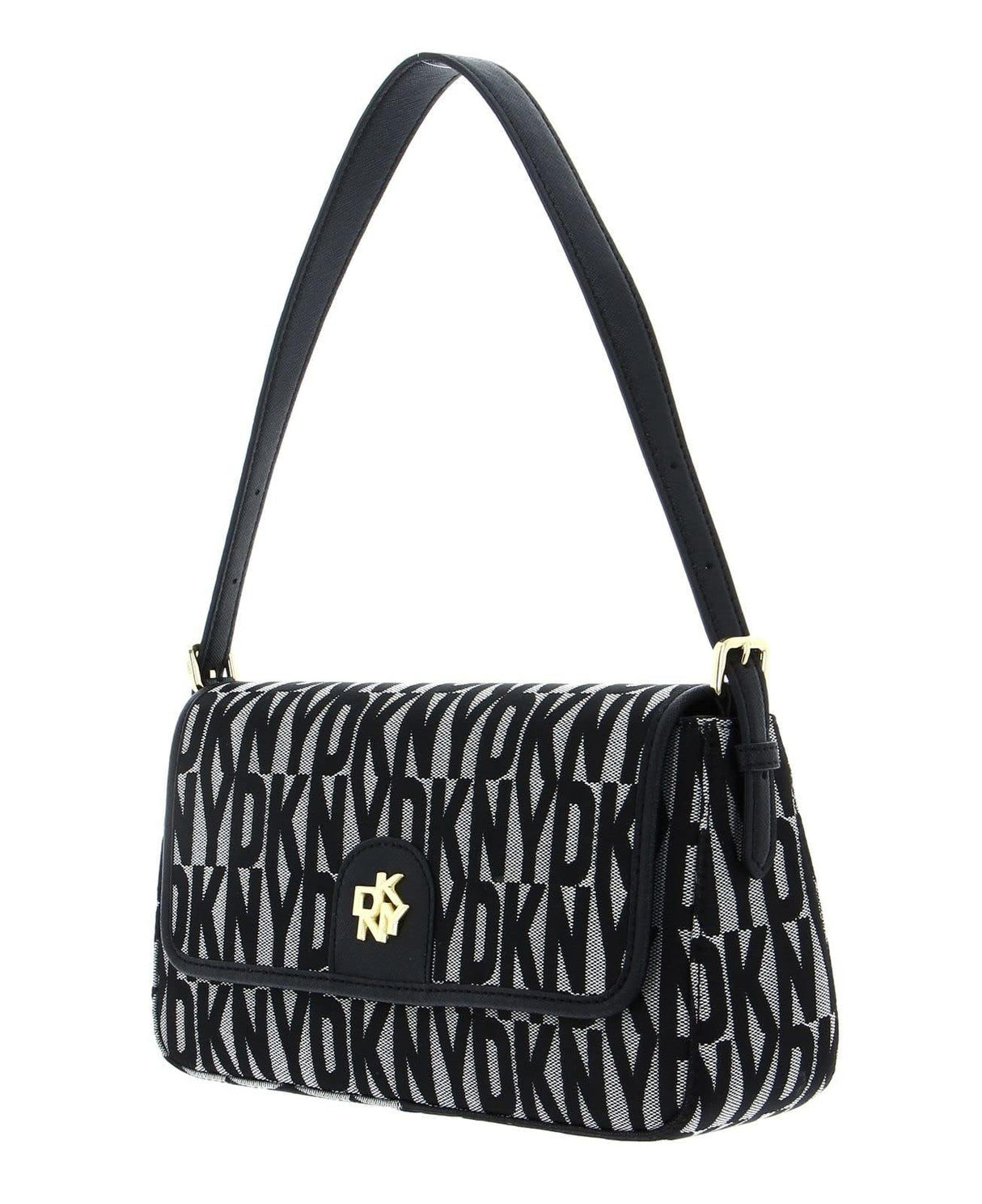 DKNY R3132r33-xlb-1, Bolso de Hombro Mujeres, Logotipo Negro y Negro, OneSize