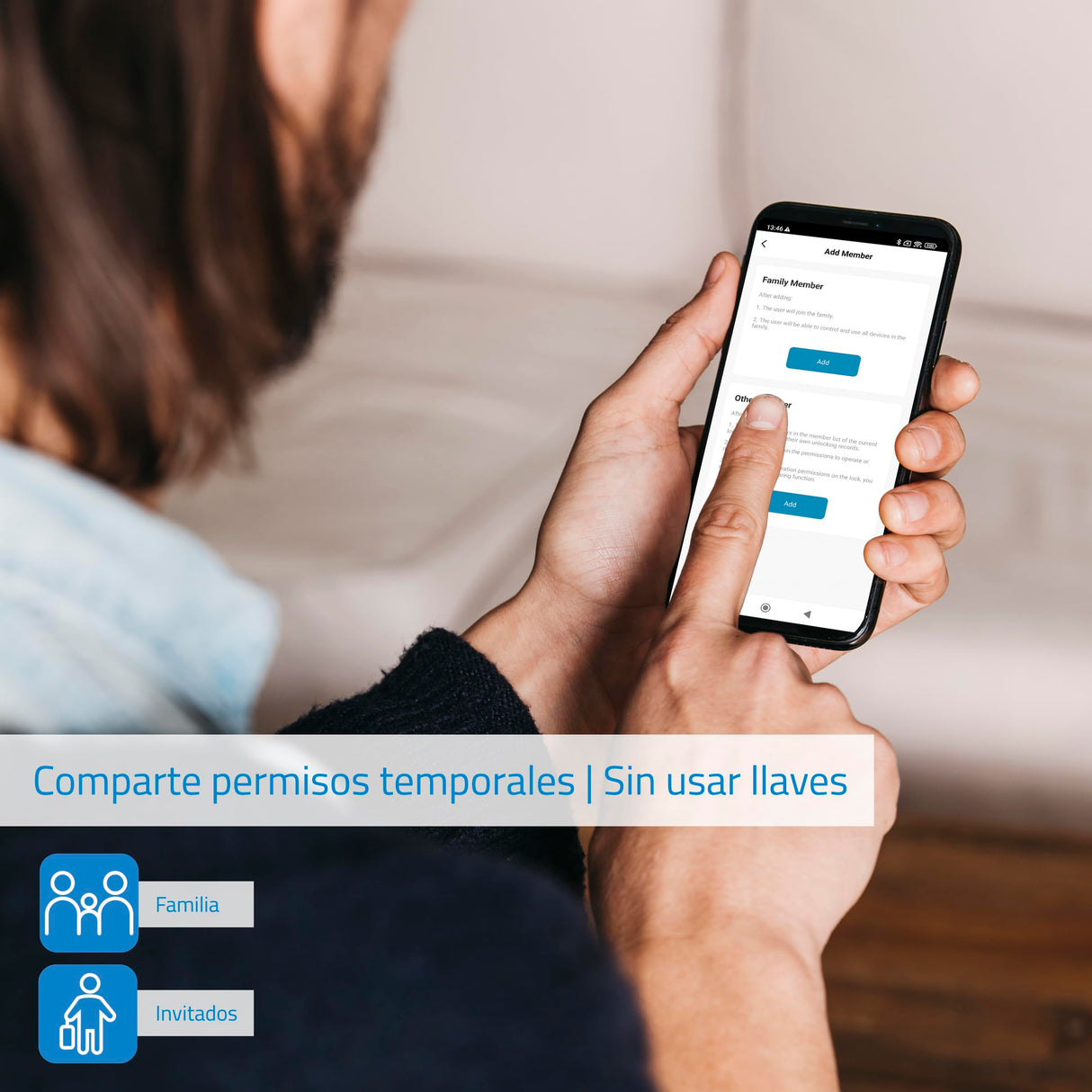 Nivian Cerradura Inteligente WiFi, Apertura Remota sin Llave, Creación de Llaves Virtuales Temporales, Función Autocierre, Instalación Fácil (PACK COMPLETO)