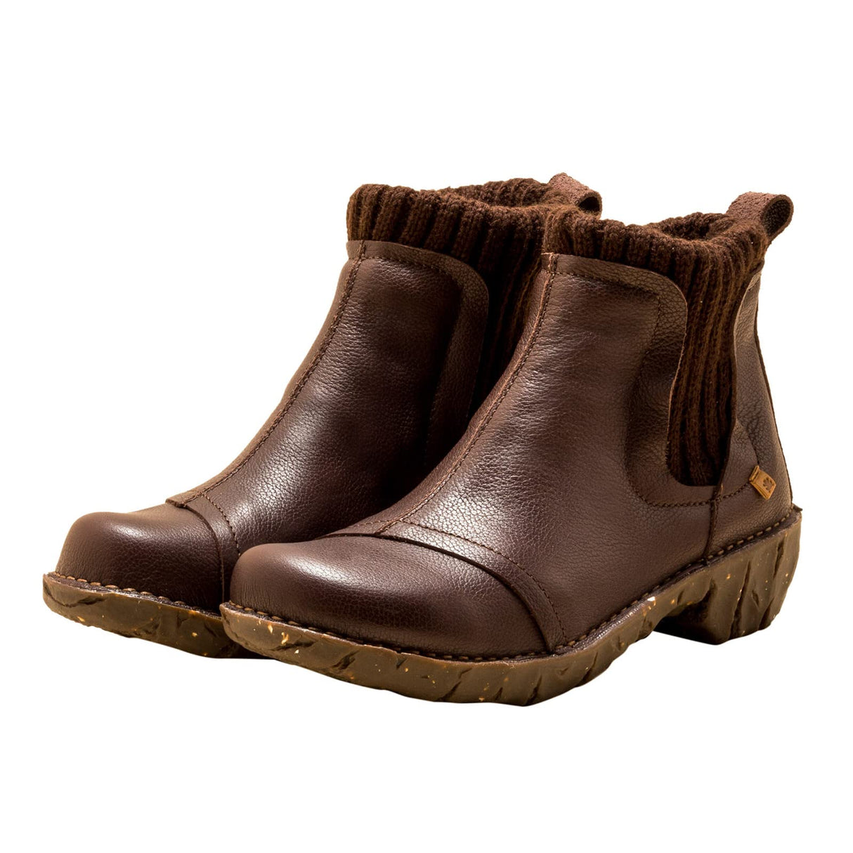 El Naturalista Mujer Botas Chelsea Yggdrasil, señora Botines,Plantilla Desmontable,Botas,Medias Botas,botín,Plano,Brown,36 EU / 3.5 UK
