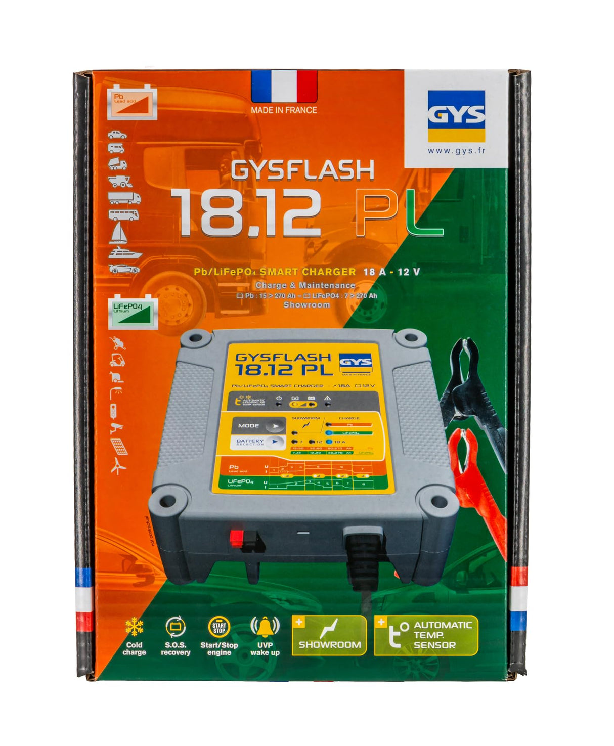 GYS Flash 18,12 PL 026926 Automatikladegerät 12 V 18 A (026926) Marca