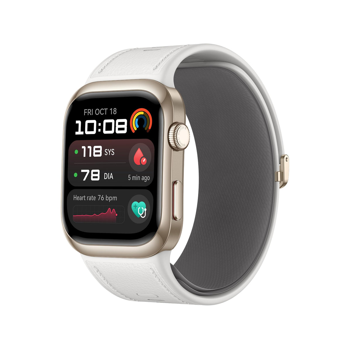 HUAWEI Watch D2, Pantalla AMOLED de 1,82, Monitorización en Tiempo Real de la Presión Arterial, ECG, Monitorización Exhaustiva del Sueño, SpO2, Asistencia Sanitaria Familiar, Llamadas, Blanco