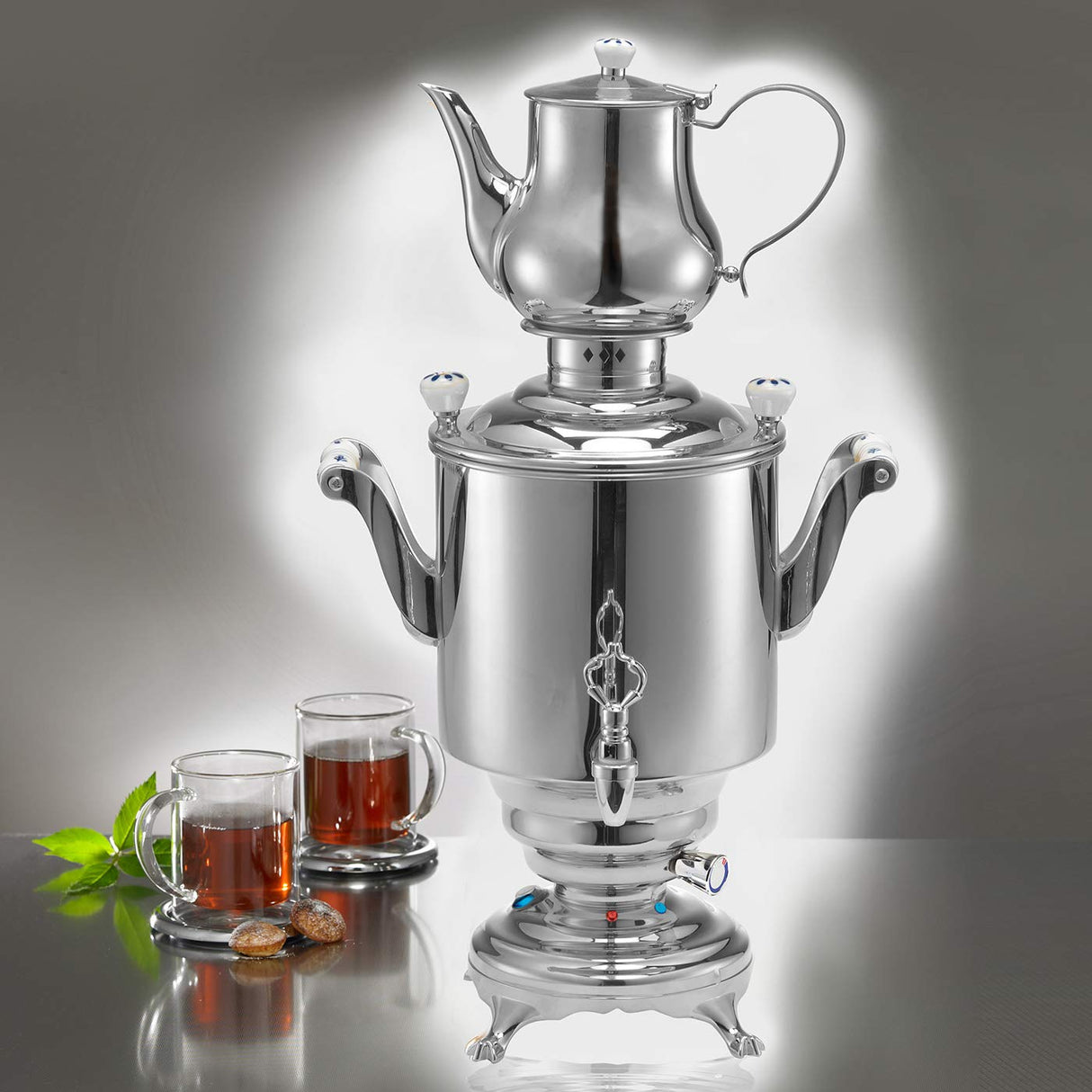 BEEM 5982 Romanov III Samovar 230 V 5 litros Inoxidable, Acero Steenless