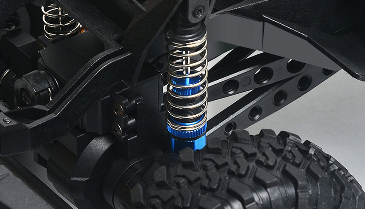 Amewi Dirt Climbing SUV Safari Crawler 4WD 1:10 RTR Incluye batería, Mando a Distancia, Cable de Carga, Amarillo