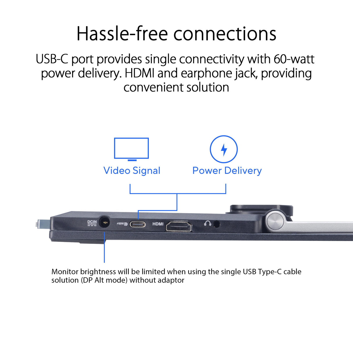 ASUS ZenScreen MB229CF - Monitor portátil de 22 Pulgadas, FHD (1920 x 1080), IPS, 100 Hz, USB-C, asa de Transporte/diseño con Soporte, Abrazadera en C, Audio de 2.1 Canales, Sostenibilidad ecológica