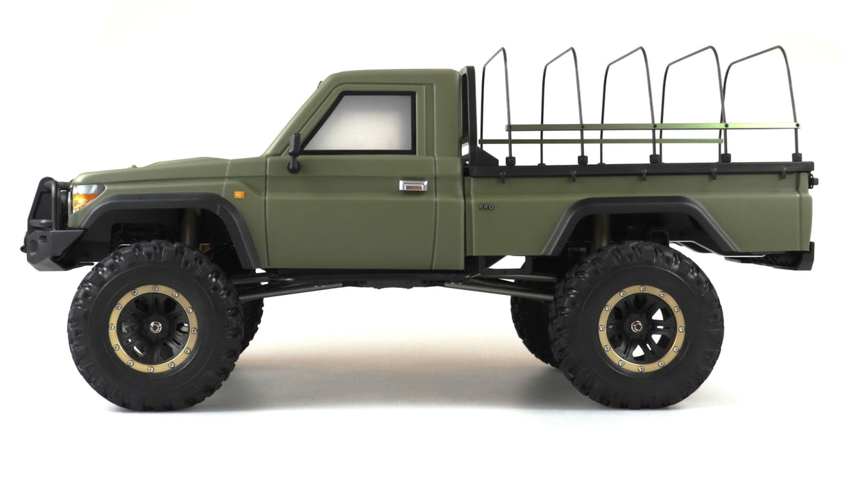 Amewi AMXRock RCX8BS Scale Crawler Pick-Up 1:8, RTR Verde Mate Cepillado 1:8 RC Modelo de Coche eléctrico RTR
