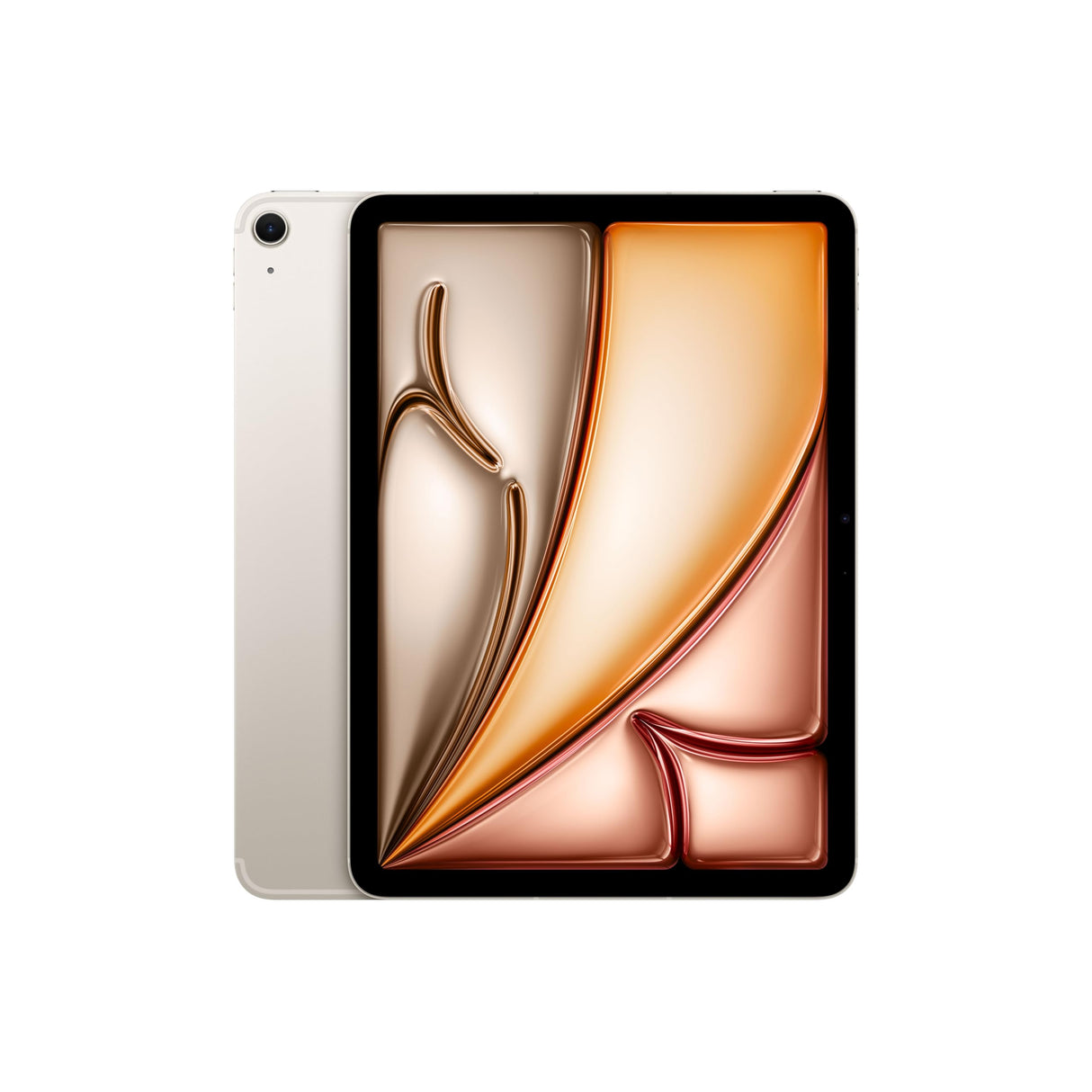 Apple iPad Air de 11 Pulgadas (M2): Pantalla Liquid Retina, 128 GB, cámara Frontal de 12 Mpx en Horizontal y Trasera de 12 Mpx, Wi-Fi 6E y 5G con eSIM, autonomía de Sol a Sol - Blanco Estrella