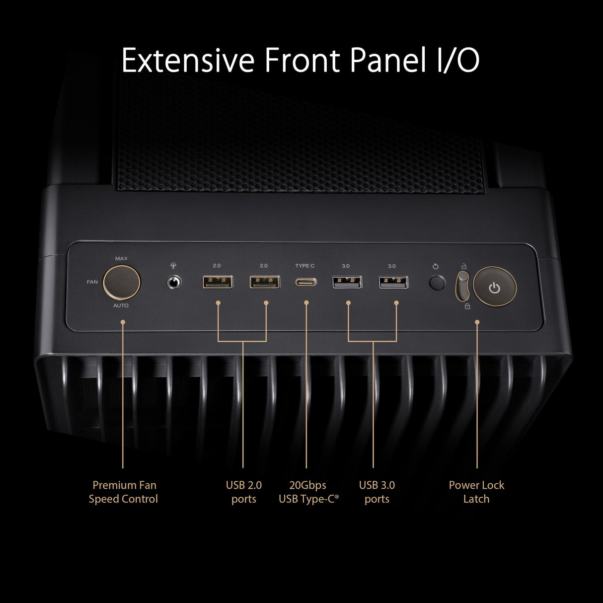 ASUS ProArt PA602 - Chasis para Ordenador E-ATX (Soporte para radiador de 420 mm, Ventiladores 140 mm y 200 mm, indicador de Polvo IR, Bloqueo de alimentación, PCIe sin Herramientas, USB de 20 Gbps)