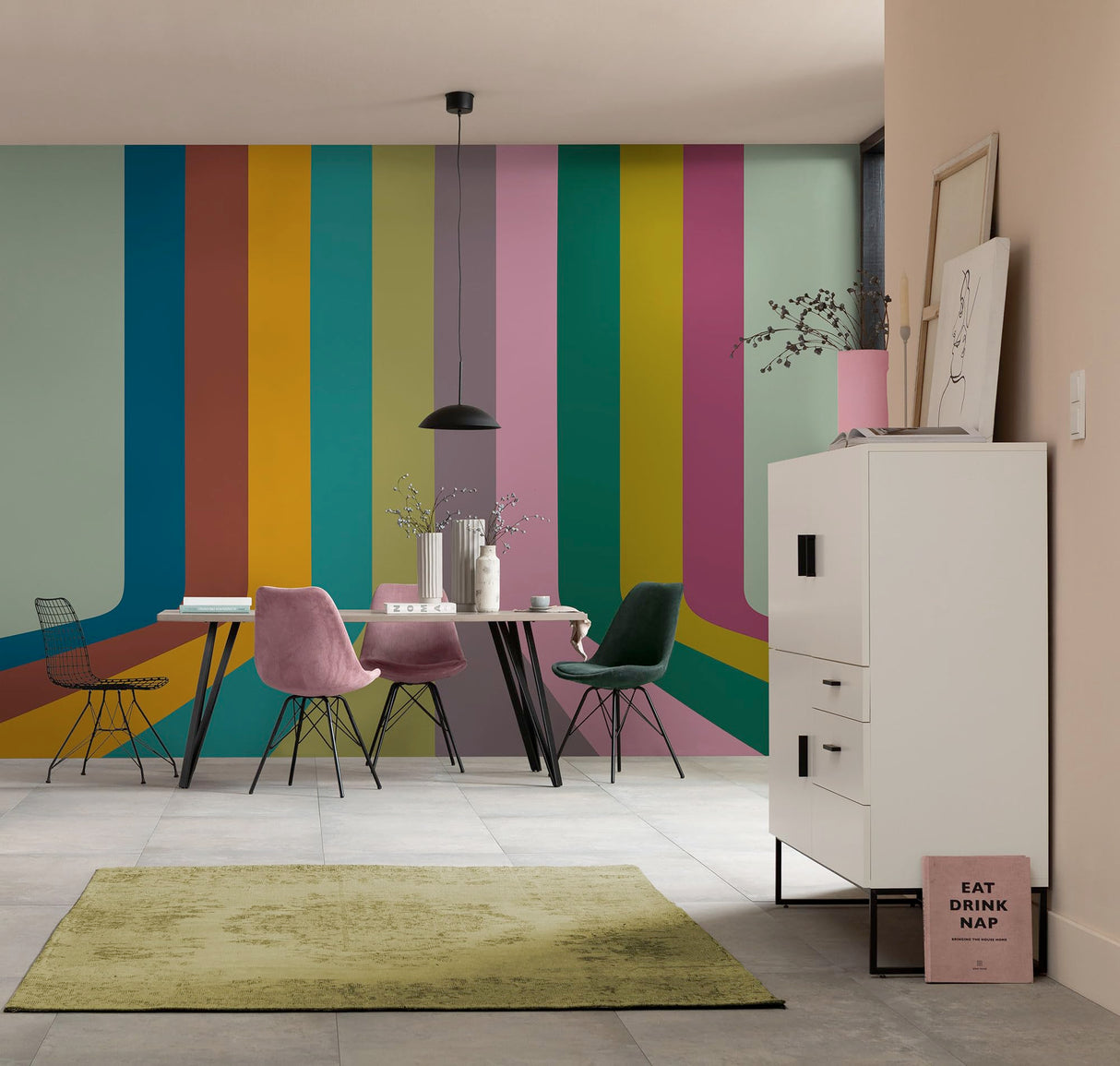 Komar Papel pintado fotográfico no tejido, moderno, tamaño 350 x 250 cm, decoración de pared, salón, dormitorio, oficina