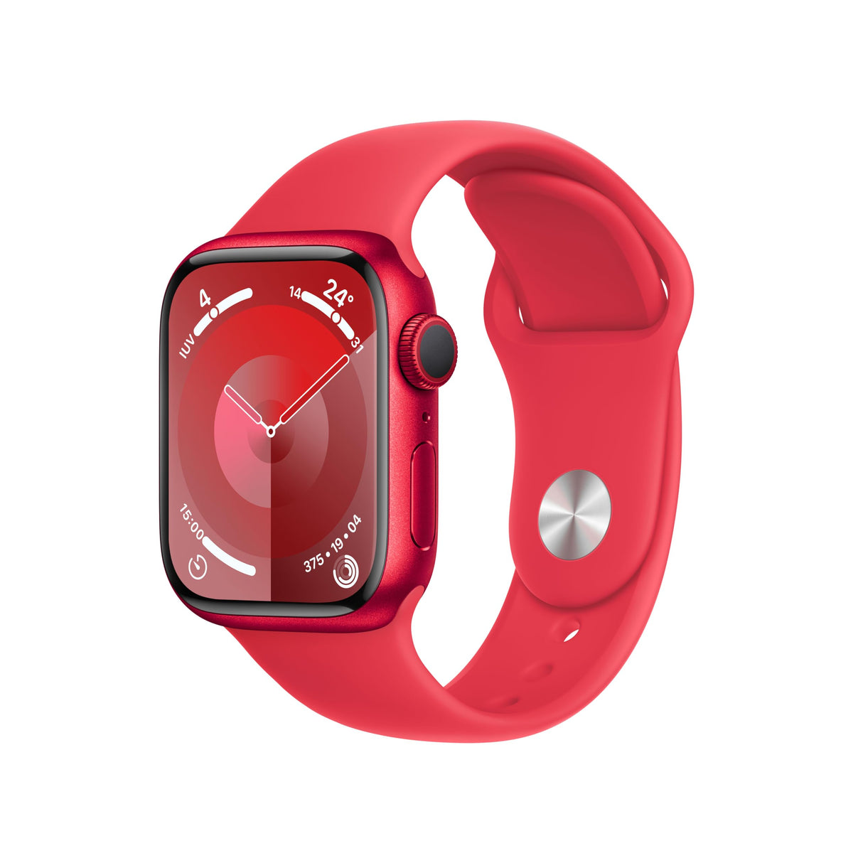 Apple Watch Series 9 (GPS) - Caja de Aluminio (Product) Red de 41 mm - Correa Deportiva (Product) Red - Talla M/L