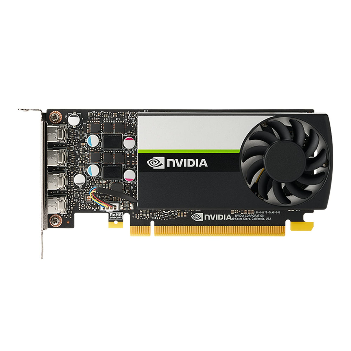 PNY Tarjeta gráfica Profesional NVIDIA T1000 8 GB, GDDR6 de 8 GB, PCI Express 3.0 x16, Ranura única, 4X MiniDisplayPort, Compatible con 8K, Ventilador Activo ultrasilencioso