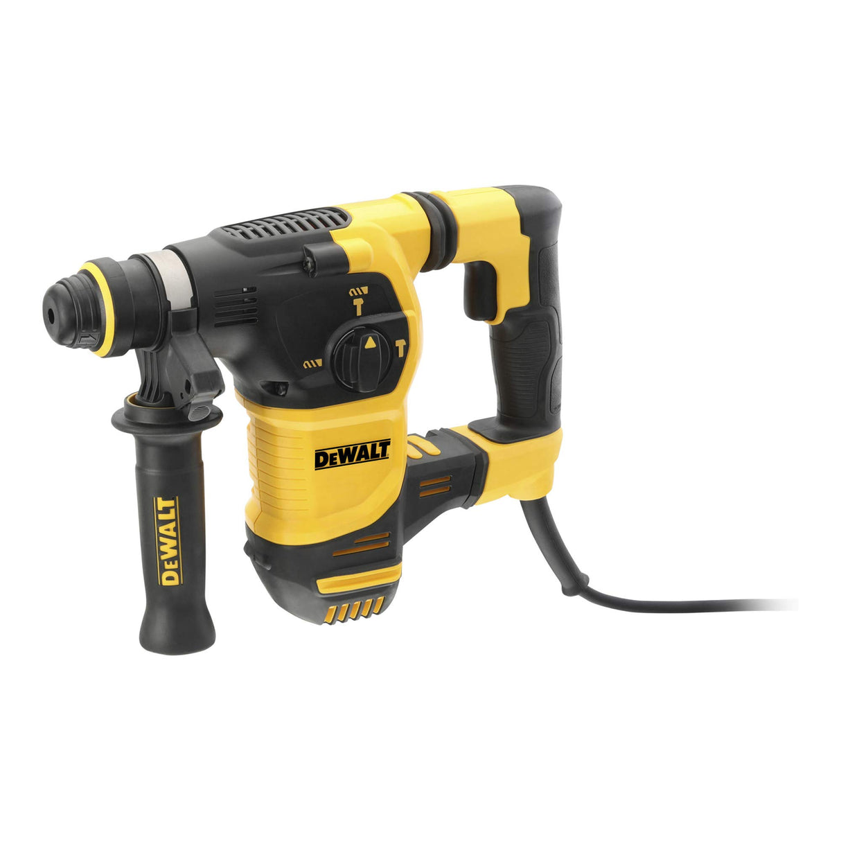 DEWALT D25333K-QS - Martillo Perforador SDS-Plus 30 mm, 950W, 3.5 J, 0-1,150 rpm, 0-4,300 IPM, Sistema de Control de Vibración, Incluye Maletín de Transporte, Empuñadura y Tope de Profundidad