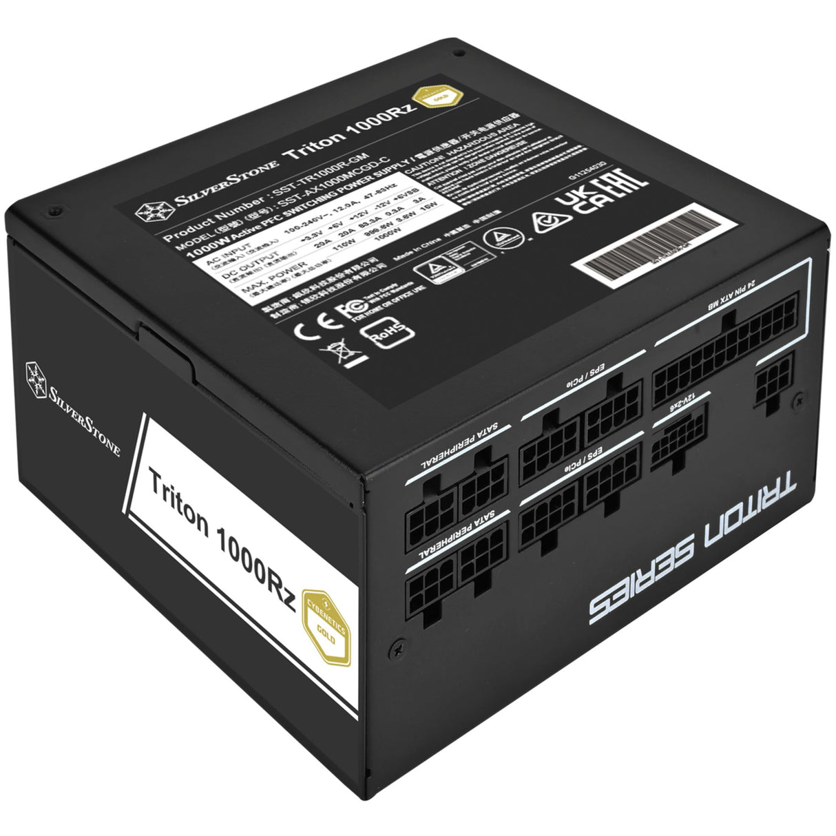 Silverstone SST-TR1000R-GM - Fuente de alimentación ATX Totalmente Modular PCIe 5 Cybenetics Gold 1000W,PCIe Gen5 12V-2x6,Intel ATX 3,1