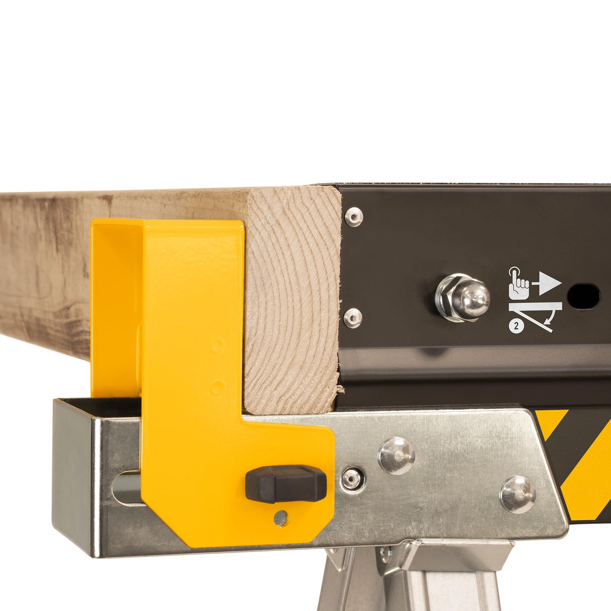 ROUGHNECK® Colt 575S Chevalet de sciage en acier robuste avec une capacité de 500 kg chacun, 1000 kg par paire pour le travail du bois et la construction - Lot de 2