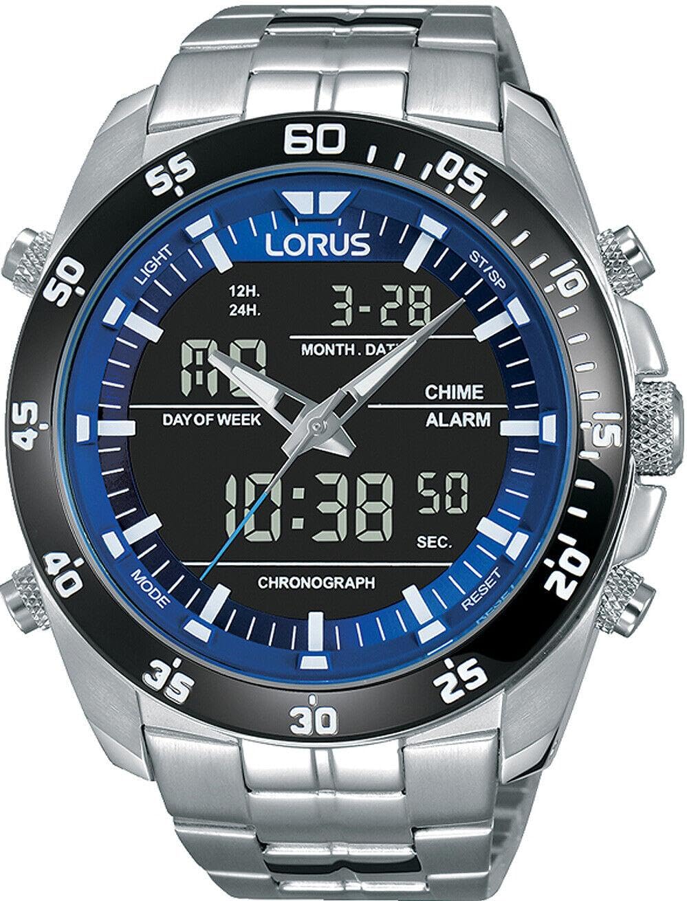 Lorus Reloj Analógico-Digital para Hombre de Cuarzo con Correa en Metal RW629AX5