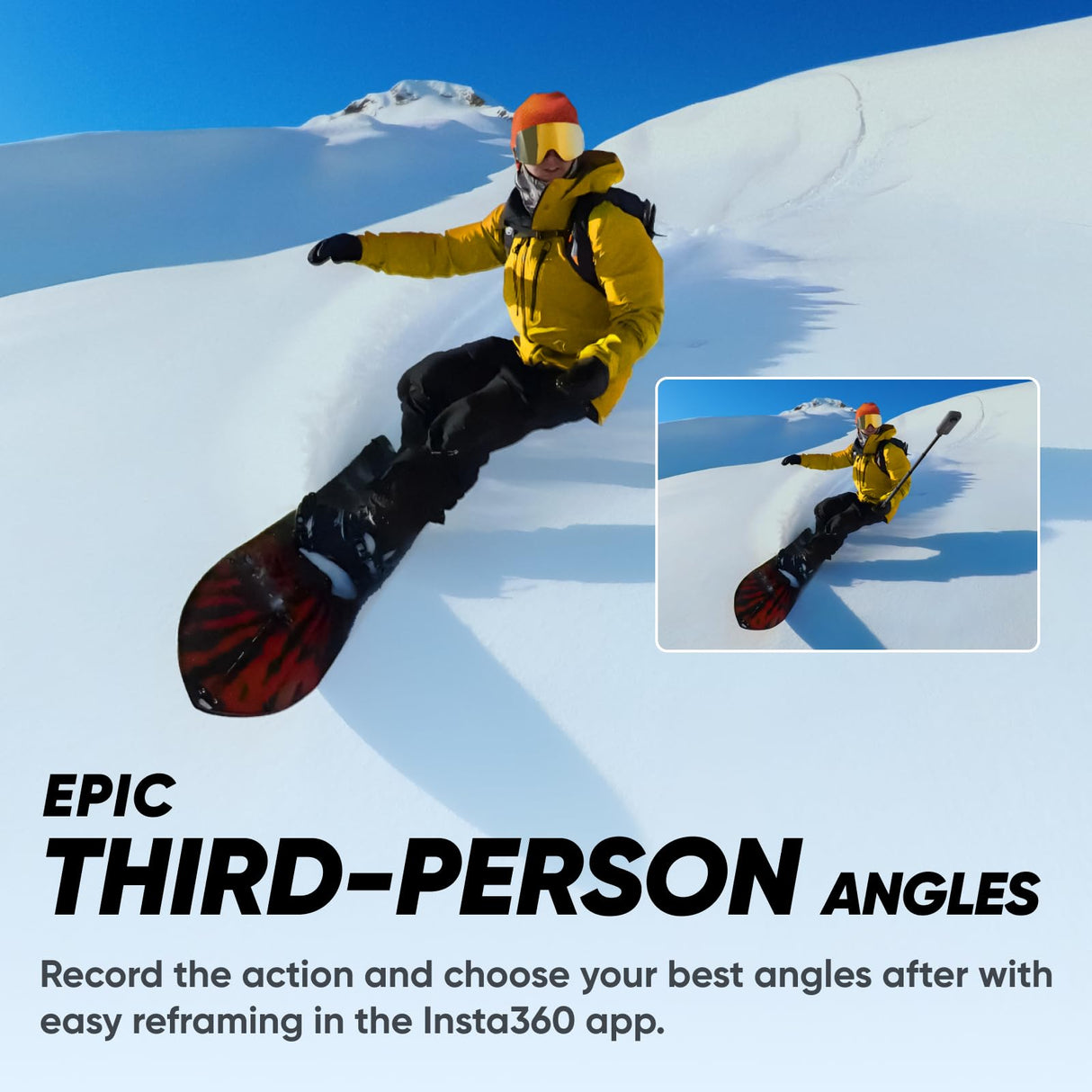 Insta360 X3 Paquete de Nieve - Cámara de acción Impermeable de 360° con Sensor de 1/2", 5,7 K 360°, Fotos de 72 MP a 360°, estabilización, Pantalla táctil de 2,29 Pulgadas, retroalimentación de