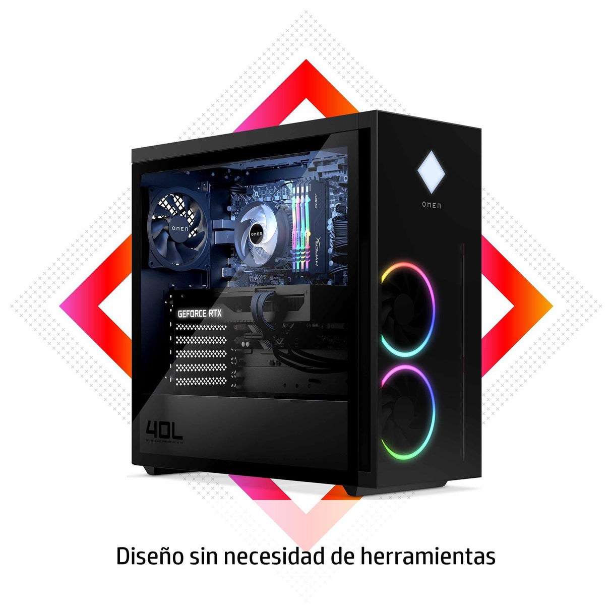 HP PC de Sobremesa OMEN 40L Desktop GT21-0050ns PC I7-12700K 32 GB RAM 2 TB HDD + 1 TB SSD