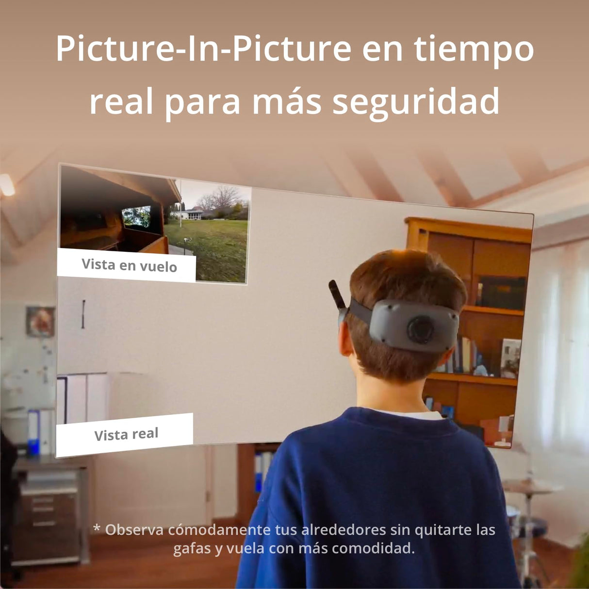 DJI Goggles 3, Gafas FPV con increíbles Pantallas Micro-OLED, Experiencia de Vuelo inmersiva, transmisión de vídeo HD O4, dioptrías Regulables, Streaming inalámbrico, Gafas para Drones