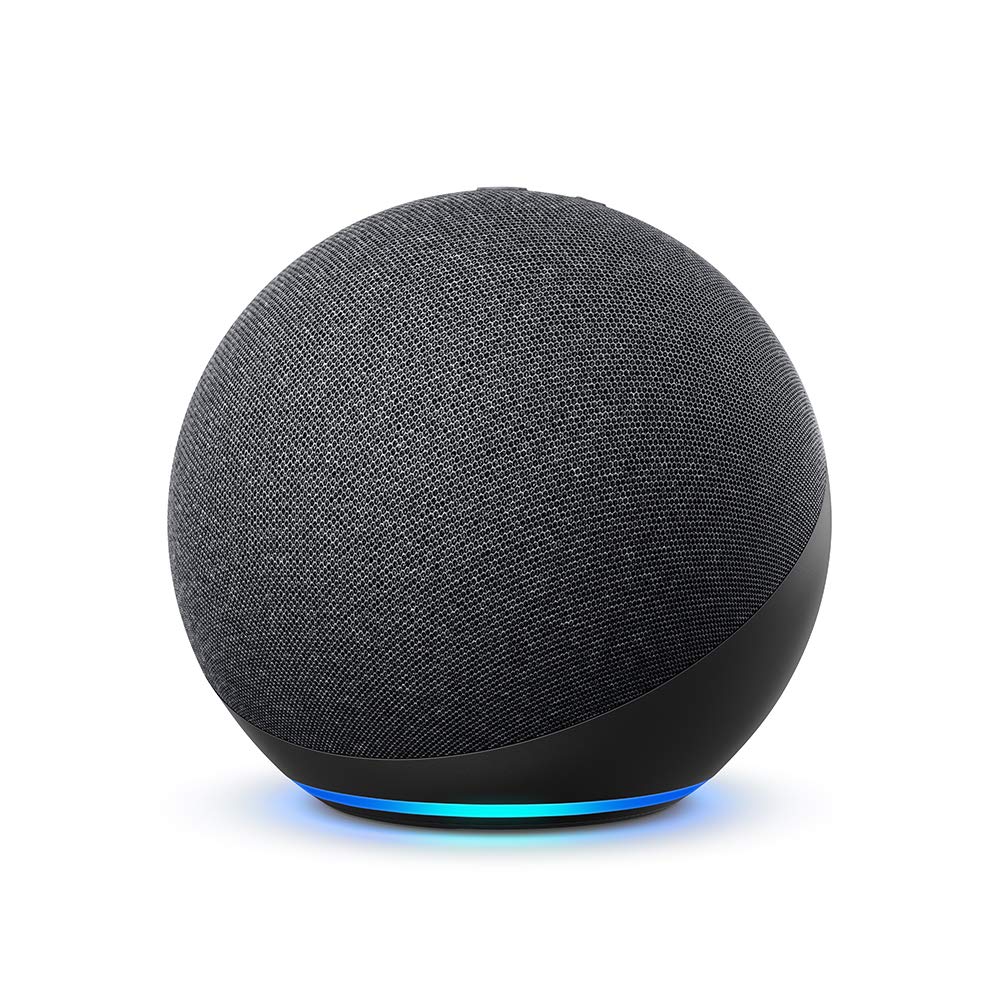 Echo (4.ª generación), versión internacional | Sonido de alta calidad, controlador de Hogar digital integrado y Alexa | Antracita | No disponible en portugués (Portugal)